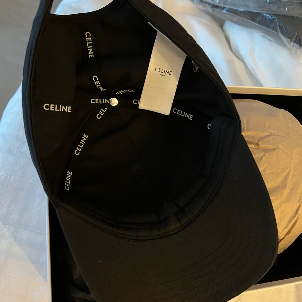 Celine logo hat black new with tag - Picture 2 of 3